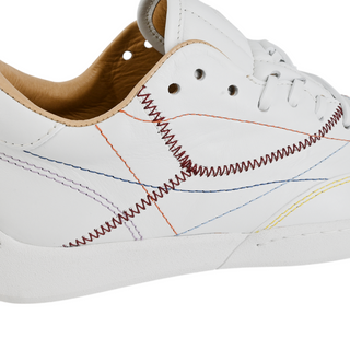 GABRIELA HEARST | Multicolored Stitched White Leather Sneakers