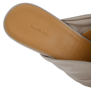 JW ANDERSON | Taupe Bow Leather Heeled Mules