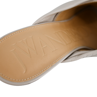 JW ANDERSON | Taupe Bow Leather Heeled Mules