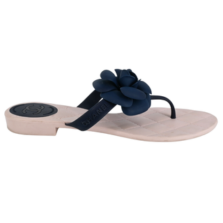 CHANEL | Camelia Rubber Thong Sandals