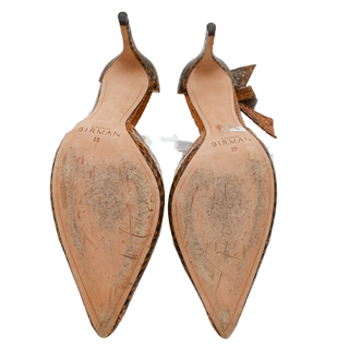 ALEXANDRE BIRMAN | Clarita Ankle-Wrap Snakeskin Heels