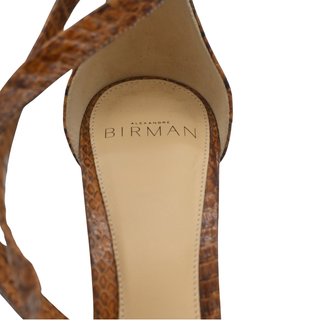 ALEXANDRE BIRMAN | Clarita Ankle-Wrap Snakeskin Heels
