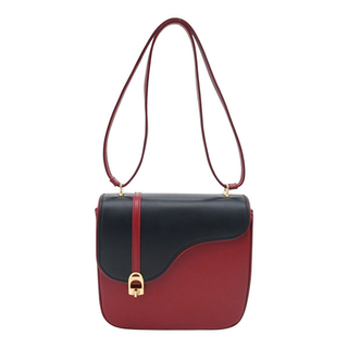 GUCCI | Equestrian Two-Tone Leather Shoulder Bag
