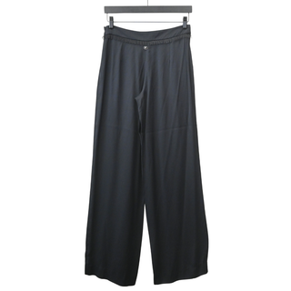 CHANEL | Midnight Satin Fringed Trim Pants