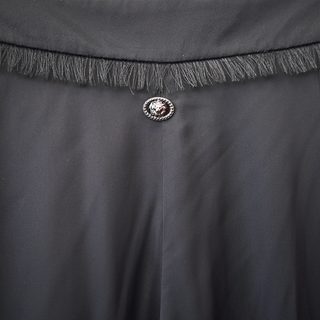 CHANEL | Midnight Satin Fringed Trim Pants