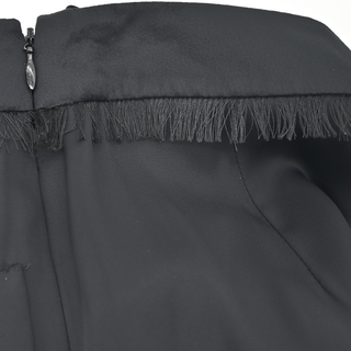 CHANEL | Midnight Satin Fringed Trim Pants