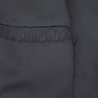 CHANEL | Midnight Satin Fringed Trim Pants