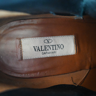 VALENTINO | Rockstud Strap Black Leather Booties