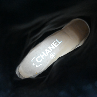 CHANEL | CC Black Leather Riding Boots