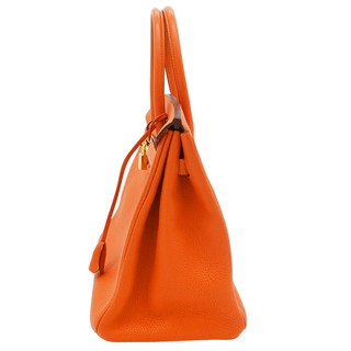 HERMES | Orange Togo Leather Birkin 35 Bag