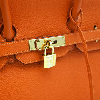 HERMES | Orange Togo Leather Birkin 35 Bag