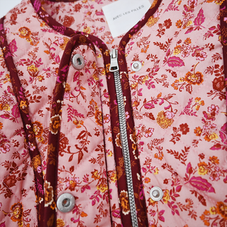 AVEC LES FILLES | Floral Quilted Cropped Jacket
