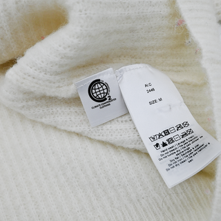 GANNI | Egret Soft Wool Knit Cardigan