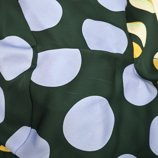 ST JOHN | Collage Dot Colorblock Midi Wrap Dress