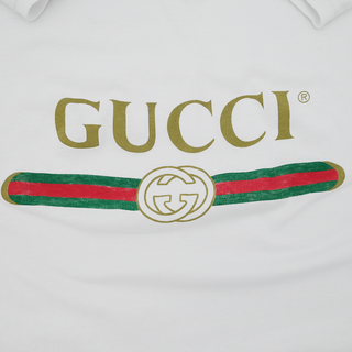 GUCCI | White Logo Print T-Shirt