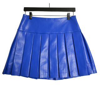 ALICE + OLIVIA | Vegan Leather Pleated Mini Skirt