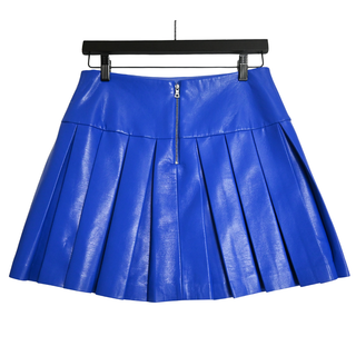 ALICE + OLIVIA | Vegan Leather Pleated Mini Skirt