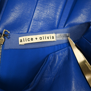 ALICE + OLIVIA | Vegan Leather Pleated Mini Skirt