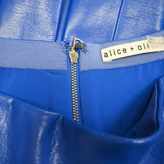 ALICE + OLIVIA | Vegan Leather Pleated Mini Skirt