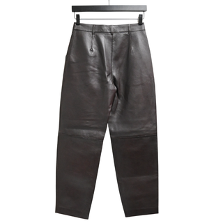 MASSIMO DUTTI | Brown Leather Trousers