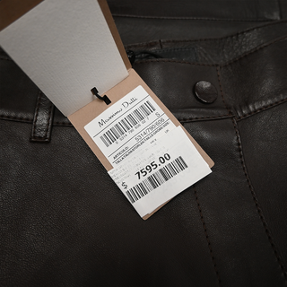 MASSIMO DUTTI | Brown Leather Trousers