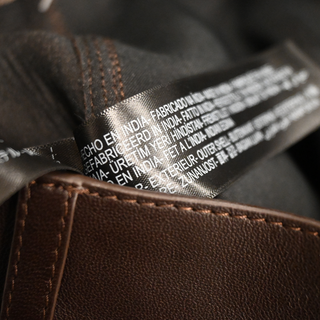 MASSIMO DUTTI | Brown Leather Trousers