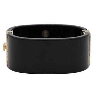 CHANEL | Black Resin CC Crystal Bracelet