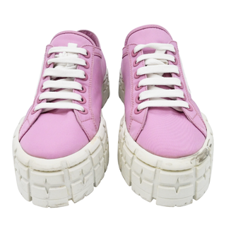 PRADA | Pink Nylon Platform Sneakers