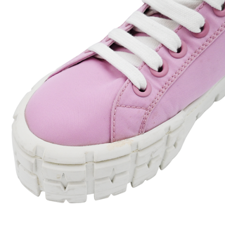 PRADA | Pink Nylon Platform Sneakers