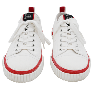 CHRISTIAN LOUBOUTIN | Pedro Junior White Canvas Sneakers