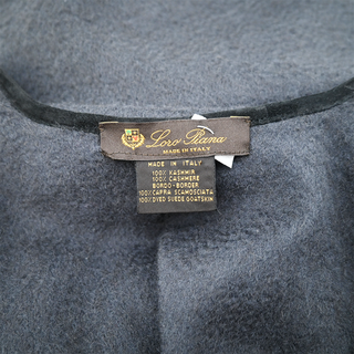 LORO PIANA | Gray Suede-Trim Cashmere Cape