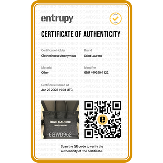 SAINT LAURENT | Black Raffia Rive Gauche Tote Bag