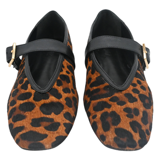 SCHUTZ | Courtney Buckle Hair Calf Flats
