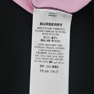 BURBERRY | Pink & Black Silk Button-Down Blouse
