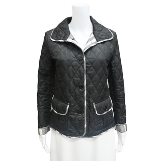 BURBERRY | Black Quilted Novacheck Trim Jacket