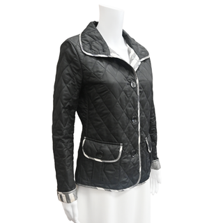 BURBERRY | Black Quilted Novacheck Trim Jacket