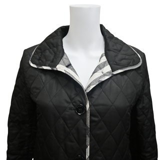BURBERRY | Black Quilted Novacheck Trim Jacket