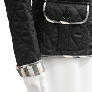 BURBERRY | Black Quilted Novacheck Trim Jacket
