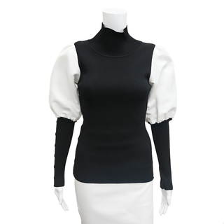 EDWARD ACHOUR | Contrast Ribbed Top