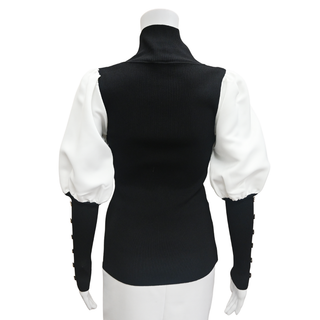 EDWARD ACHOUR | Contrast Ribbed Top