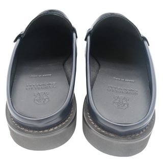 BRUNELLO CUCINELLI | Blue Leather Monili Tassel Slide Loafers