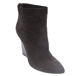 BOTTEGA VENETA | Brown Suede Wedge Ankle Booties