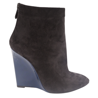 BOTTEGA VENETA | Brown Suede Wedge Ankle Booties