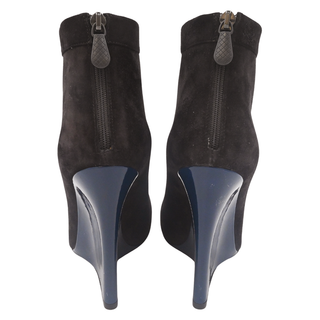 BOTTEGA VENETA | Brown Suede Wedge Ankle Booties