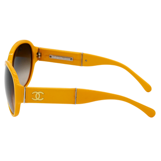 CHANEL | Sunflower Yellow CC Round Sunglasses