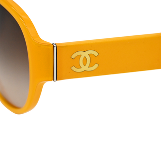 CHANEL | Sunflower Yellow CC Round Sunglasses