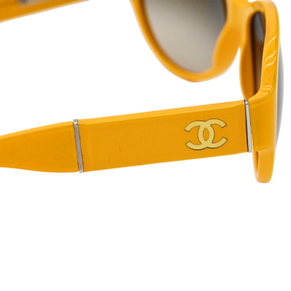 CHANEL | Sunflower Yellow CC Round Sunglasses