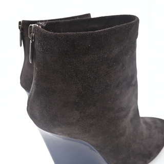 BOTTEGA VENETA | Brown Suede Wedge Ankle Booties