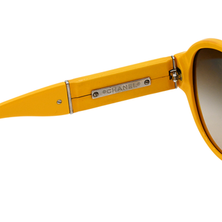 CHANEL | Sunflower Yellow CC Round Sunglasses