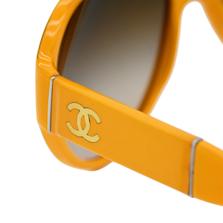 CHANEL | Sunflower Yellow CC Round Sunglasses